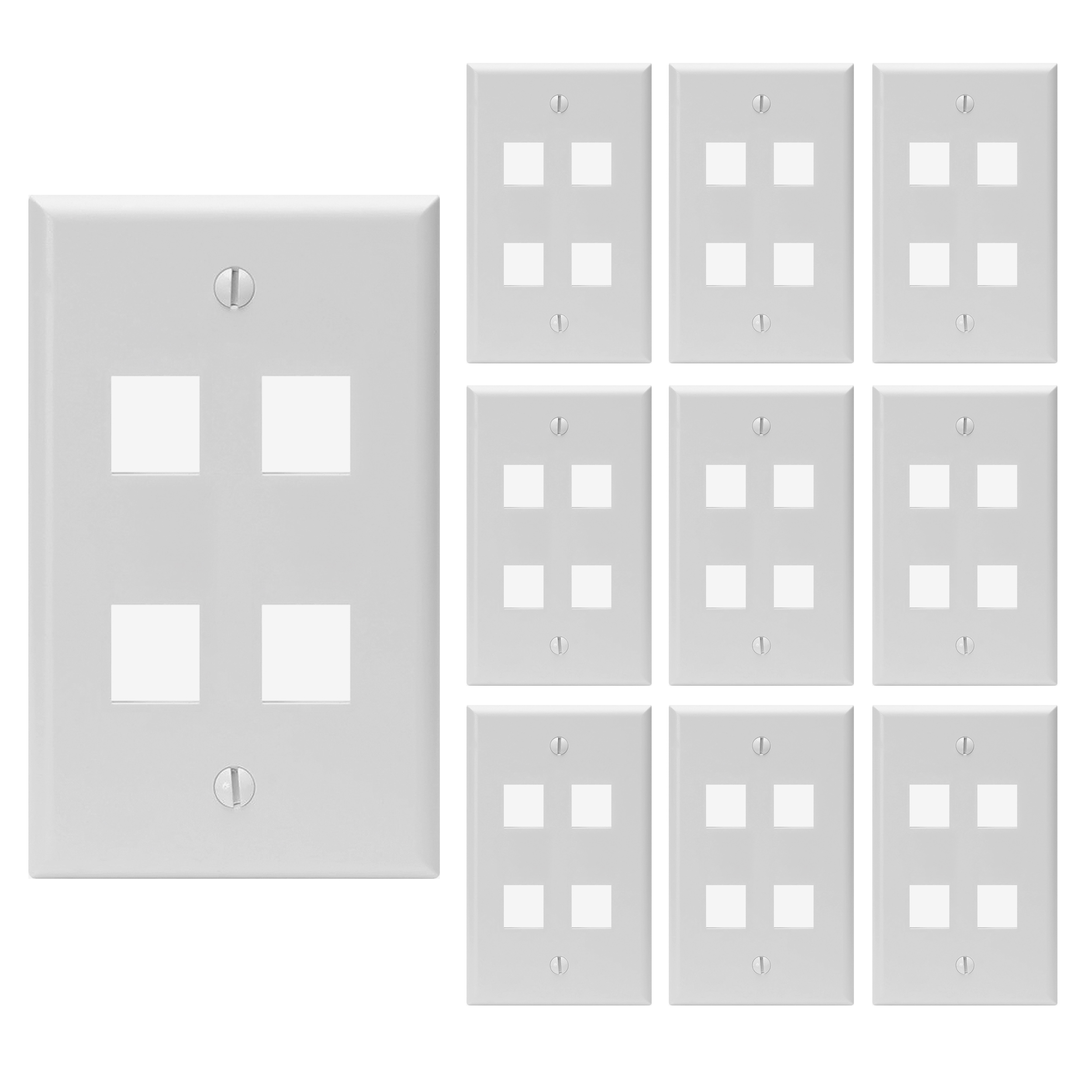 Keystone Wall Plate Jack Insert RJ45 CAT5e CAT6 White Face Plate LOT - Afbeelding 50 van 93