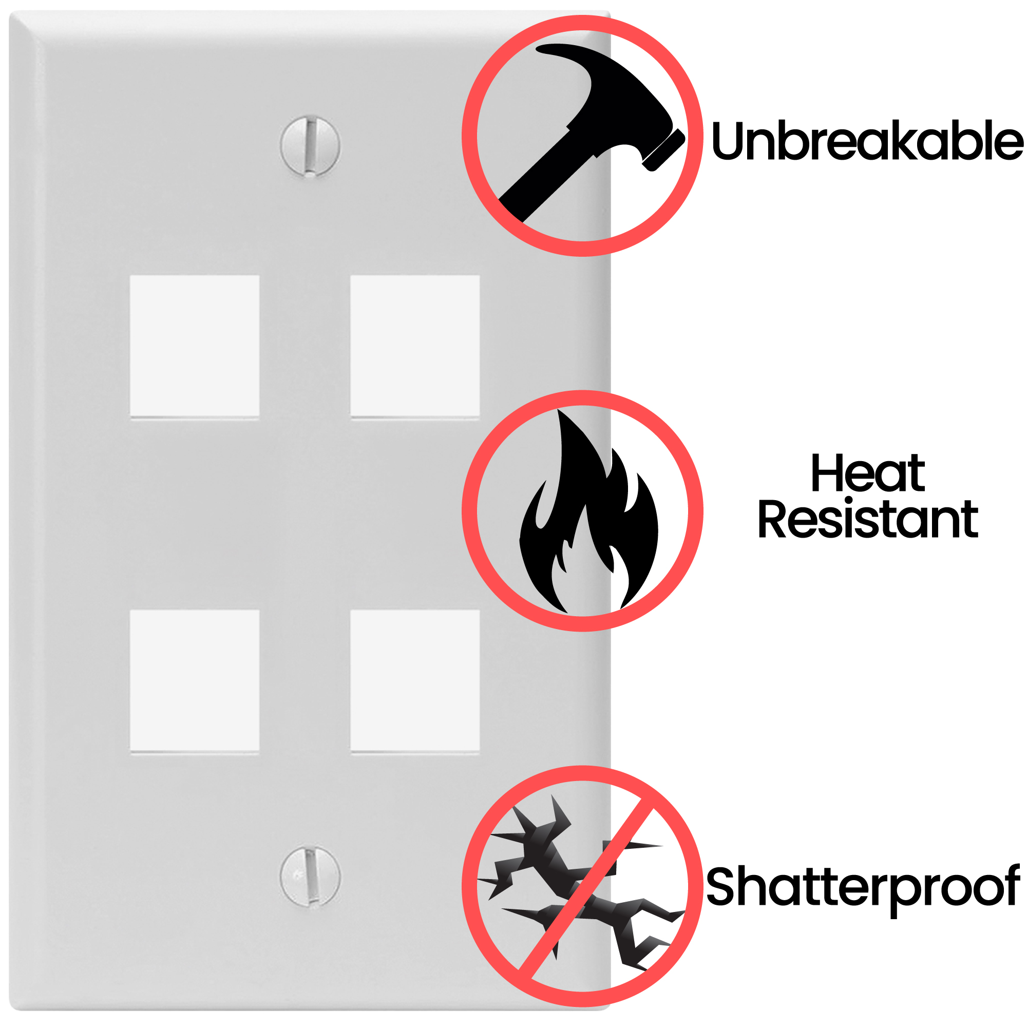 Keystone Wall Plate Jack Insert RJ45 CAT5e CAT6 White Face Plate LOT - Afbeelding 26 van 93