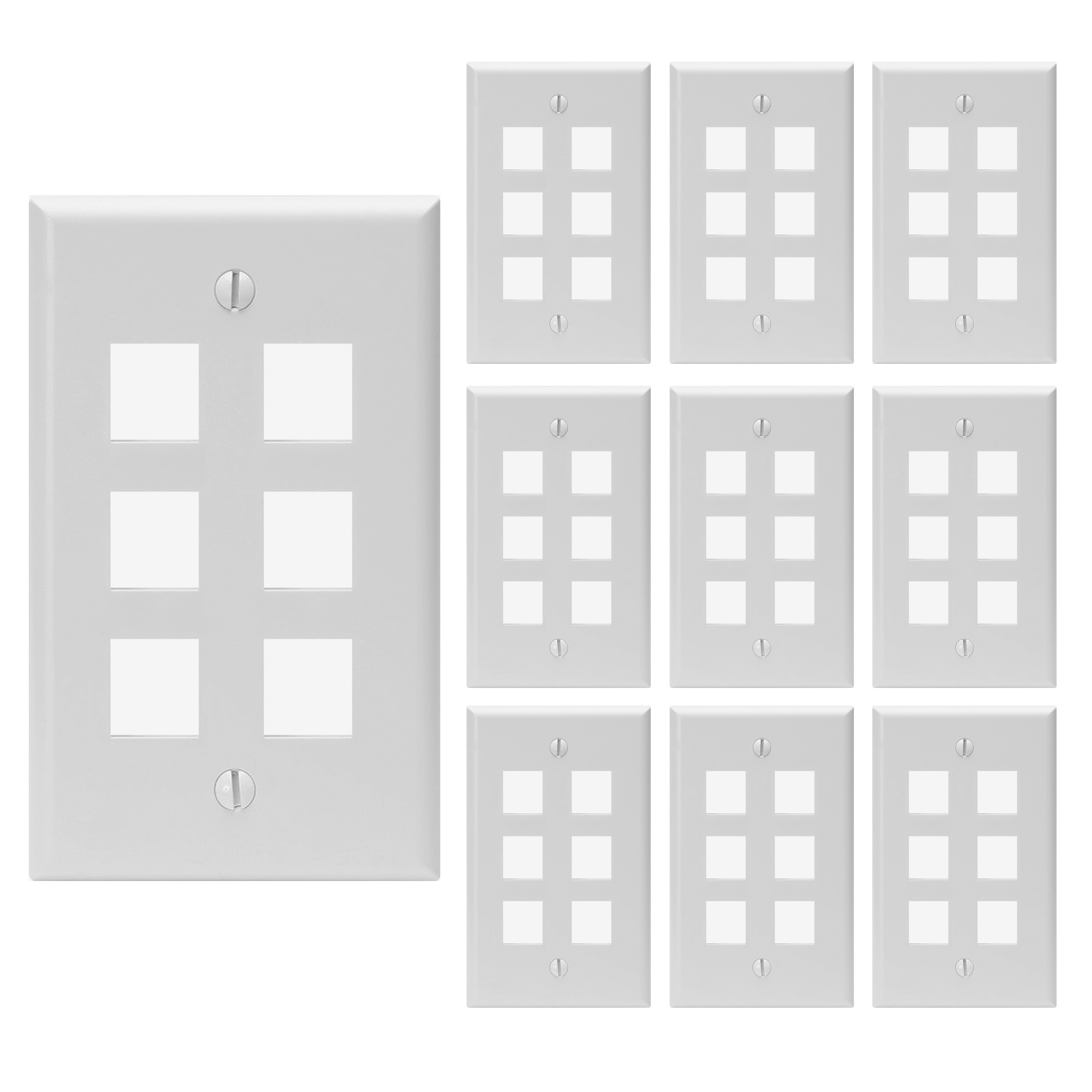 Keystone Wall Plate Jack Insert RJ45 CAT5e CAT6 White Face Plate LOT - Afbeelding 57 van 93