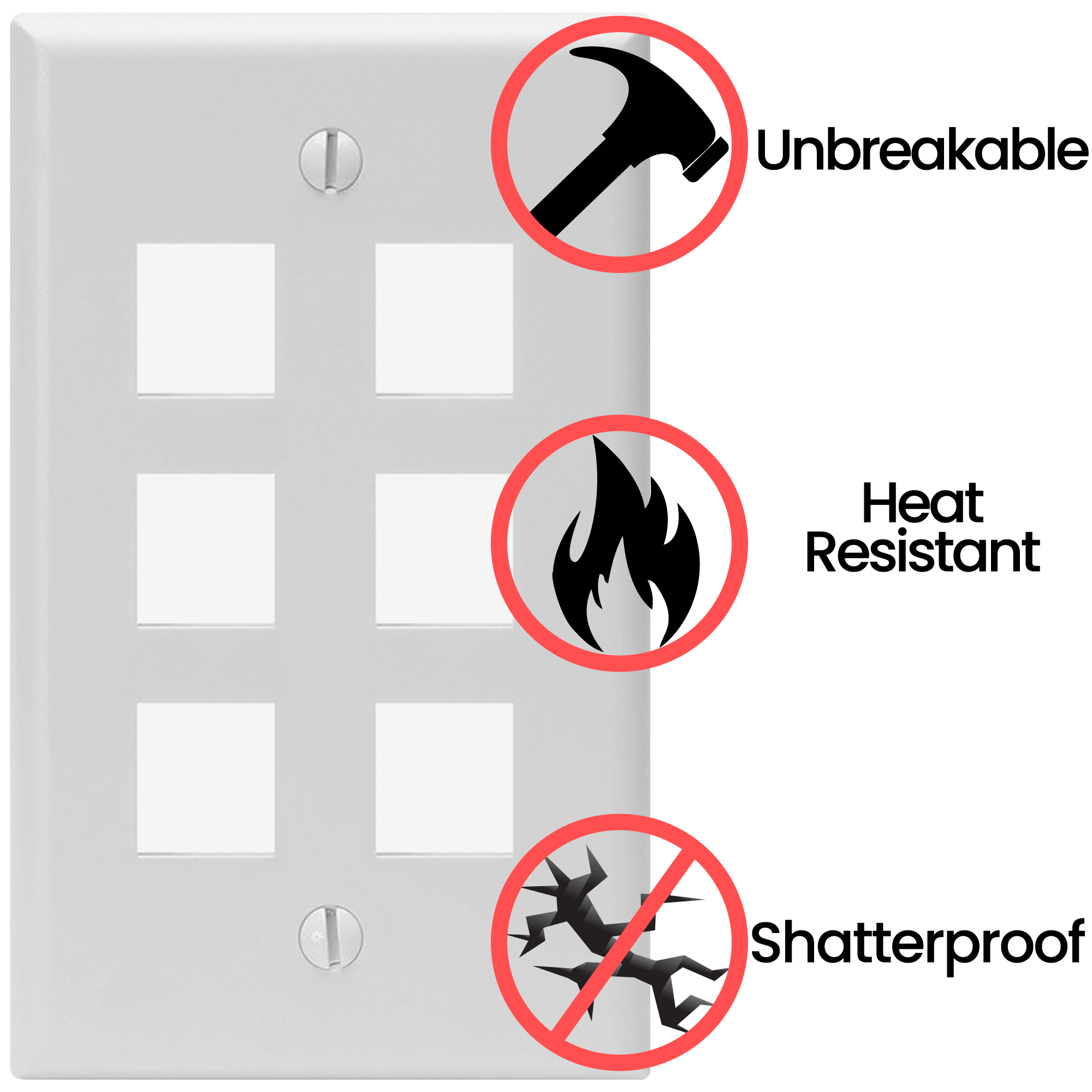 Keystone Wall Plate Jack Insert RJ45 CAT5e CAT6 White Face Plate LOT - Afbeelding 31 van 93