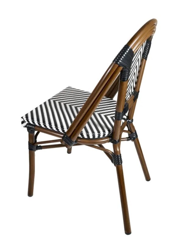 French Bistro Armless Textiline Patio Dining Chair by Chivari, 2 Pack - Picture 8 of 19
