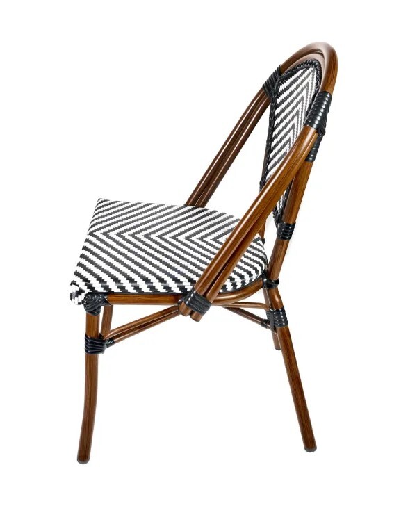 French Bistro Armless Textiline Patio Dining Chair by Chivari, 2 Pack - Picture 9 of 19