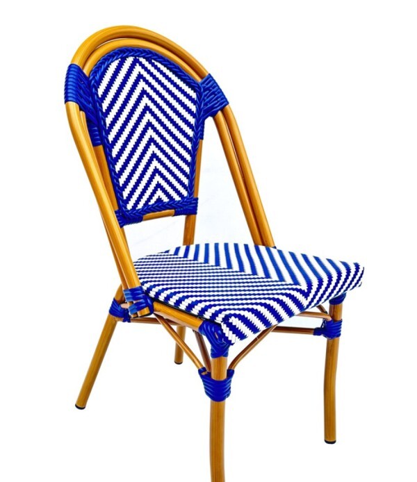 French Bistro Armless Textiline Patio Dining Chair by Chivari, 2 Pack - Picture 13 of 19