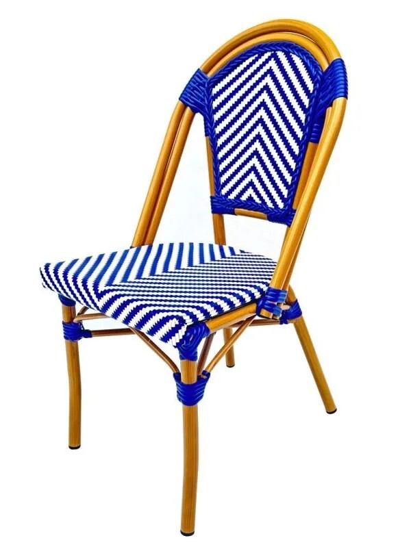 French Bistro Armless Textiline Patio Dining Chair by Chivari, 2 Pack - Picture 11 of 19