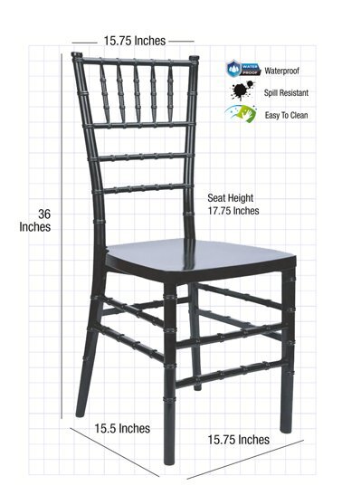 ToughResin Mono-Frame Chiavari Chair, 20 Chair Bundle, Fully Assembled - Picture 11 of 47