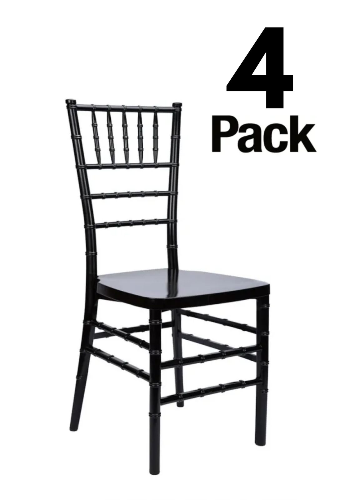 Chiavari Resin Event Chair 4 Pack Unassembled Stackable Seating by Chivari