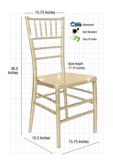 ToughResin Mono-Frame Chiavari Chair, 20 Chair Bundle, Fully Assembled - Picture 35 of 47