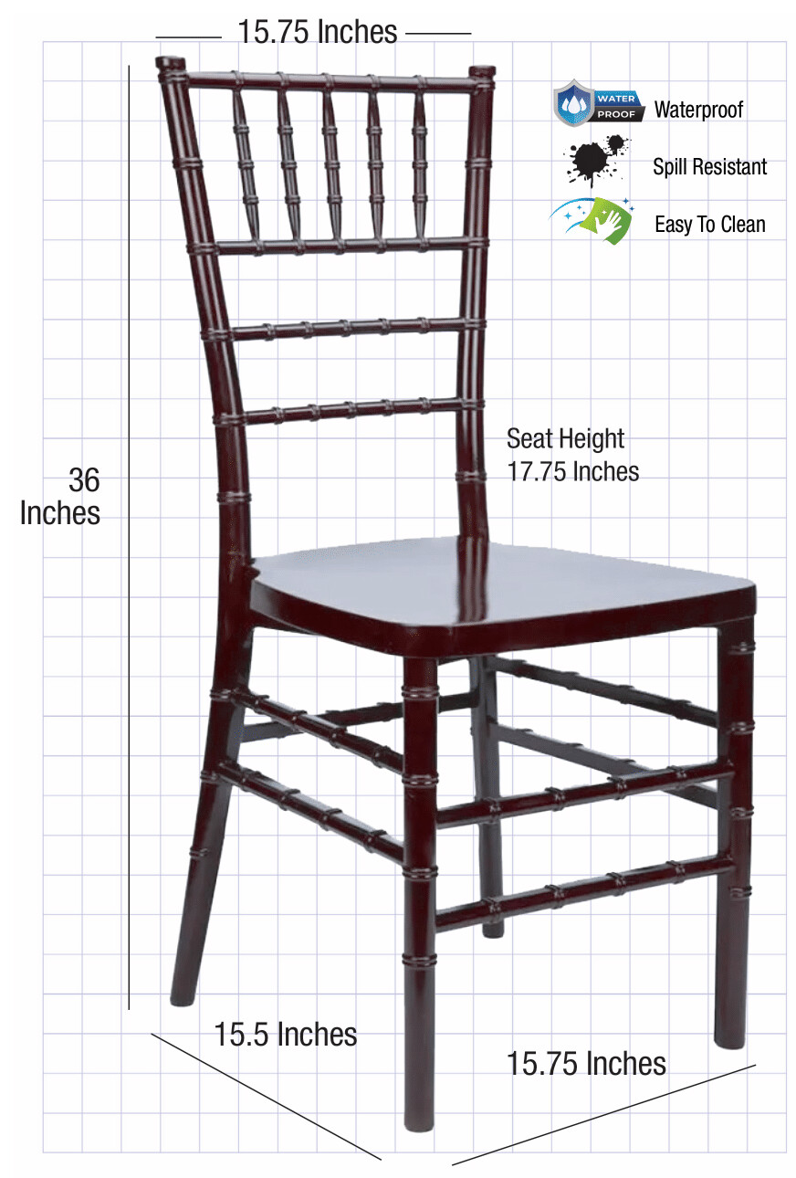 ToughResin Mono-Frame Chiavari Chair, 20 Chair Bundle, Fully Assembled - Picture 25 of 47