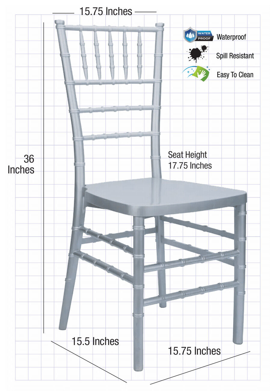 ToughResin Mono-Frame Chiavari Chair, 20 Chair Bundle, Fully Assembled - Picture 27 of 47