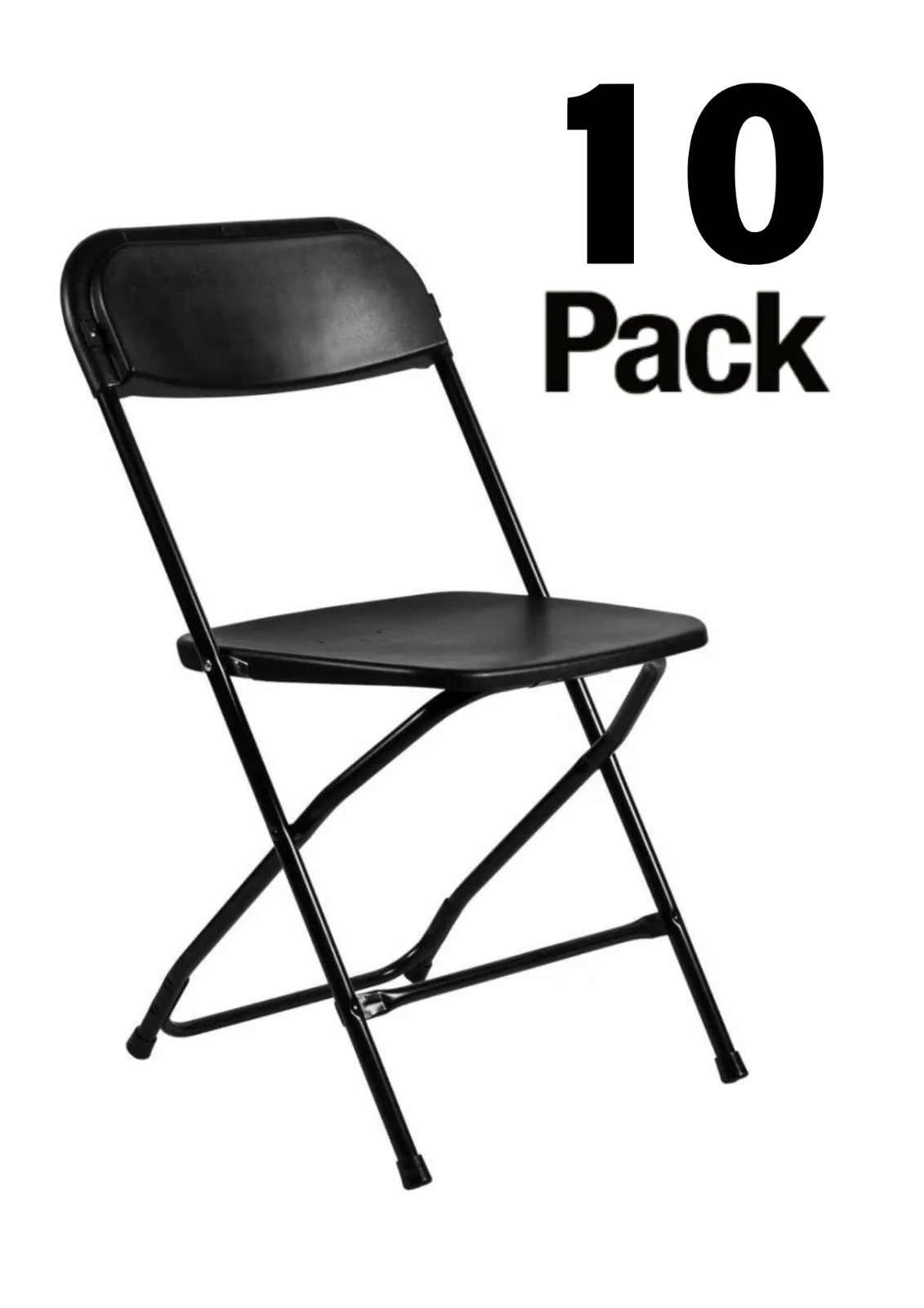Folding Chair (Steel-Poly) by Chivari, 650 lbs, Wedding, Party, 10 Pack Bundle - Picture 13 of 32