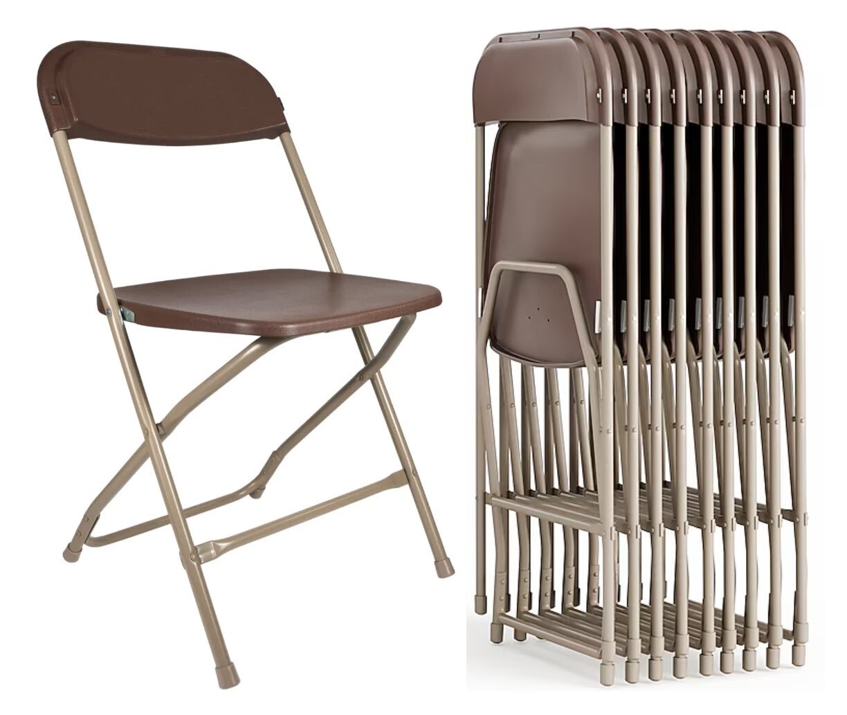 Folding Chair (Steel-Poly) by Chivari, 650 lbs, Wedding, Party, 10 Pack Bundle - Picture 20 of 32