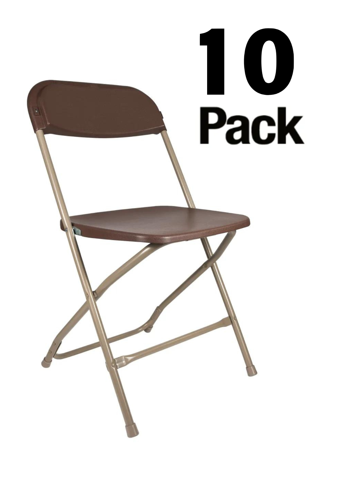 Folding Chair (Steel-Poly) by Chivari, 650 lbs, Wedding, Party, 10 Pack Bundle - Picture 19 of 32
