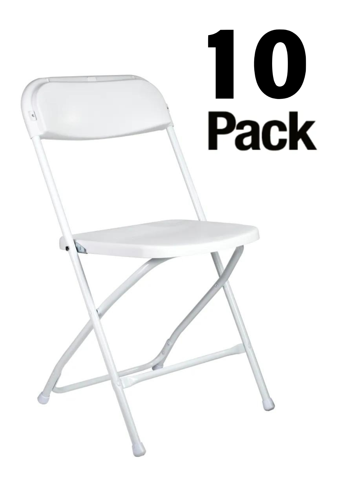 Folding Chair (Steel-Poly) by Chivari, 650 lbs, Wedding, Party, 10 Pack Bundle - Picture 26 of 32