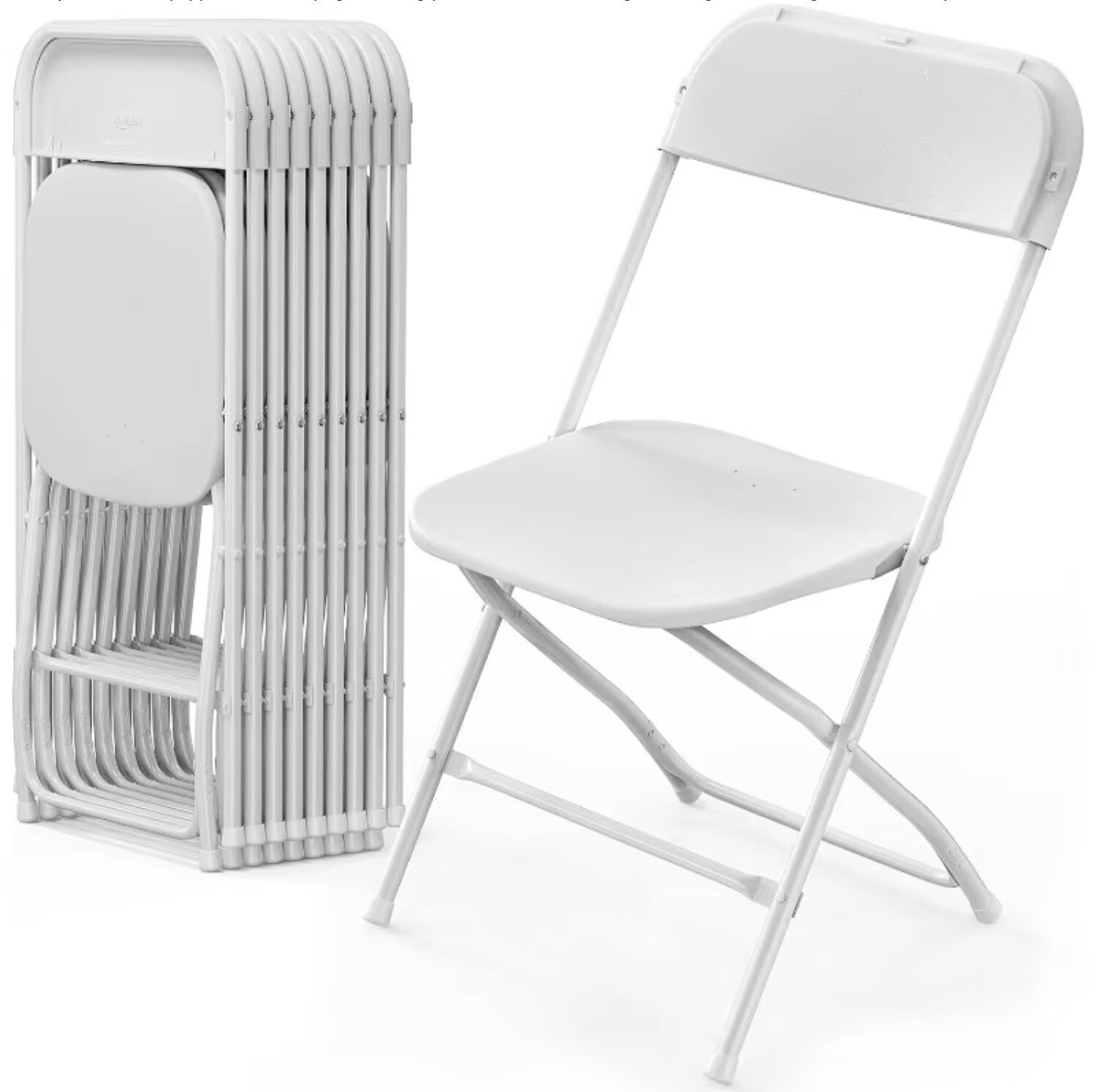 Folding Chair (Steel-Poly) by Chivari, 650 lbs, Wedding, Party, 10 Pack Bundle - Picture 27 of 32