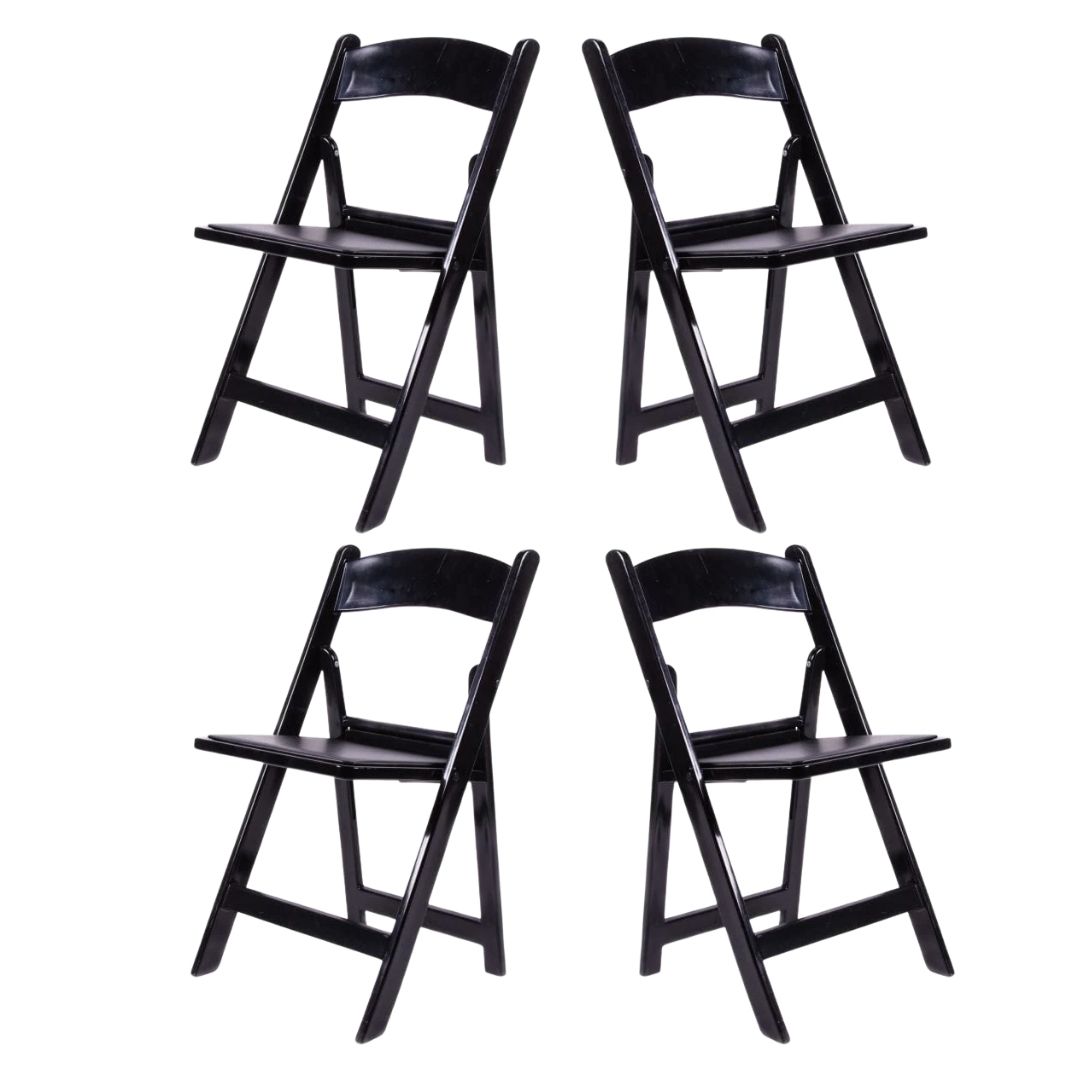 Black SuperResin Folding Chair – 100 Pack – Super Duty – 3 Year Warranty – by