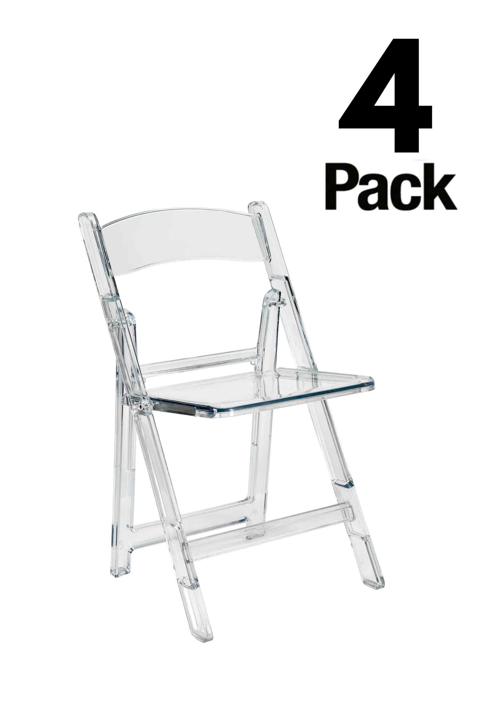 Klarer Harz Klappstuhl - 4er Set von Chivari - Bild 1 von 16