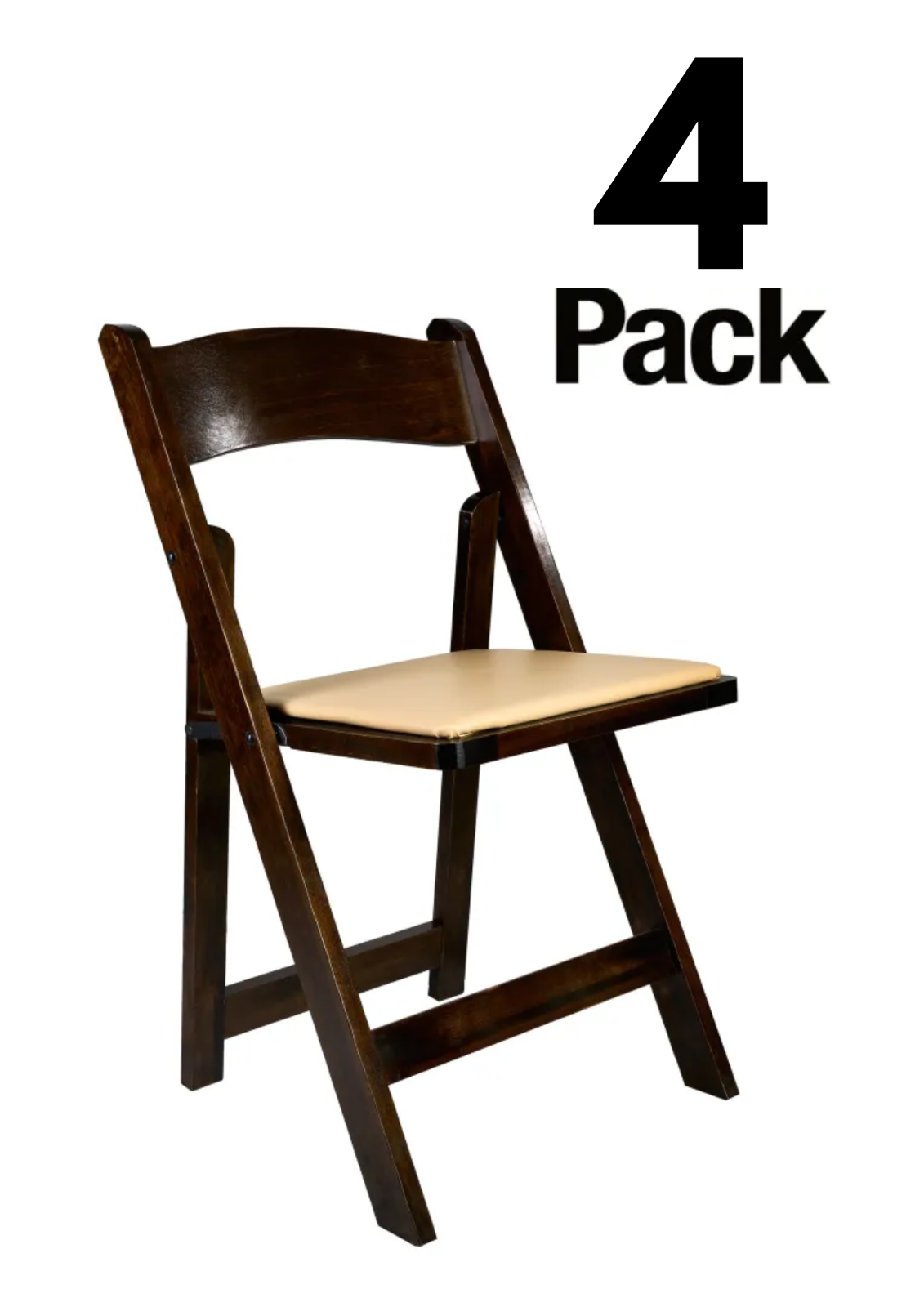 Wood Folding Chair with Cushion by Chivari, 4 Chair Bundle by Chivari - Picture 9 of 18