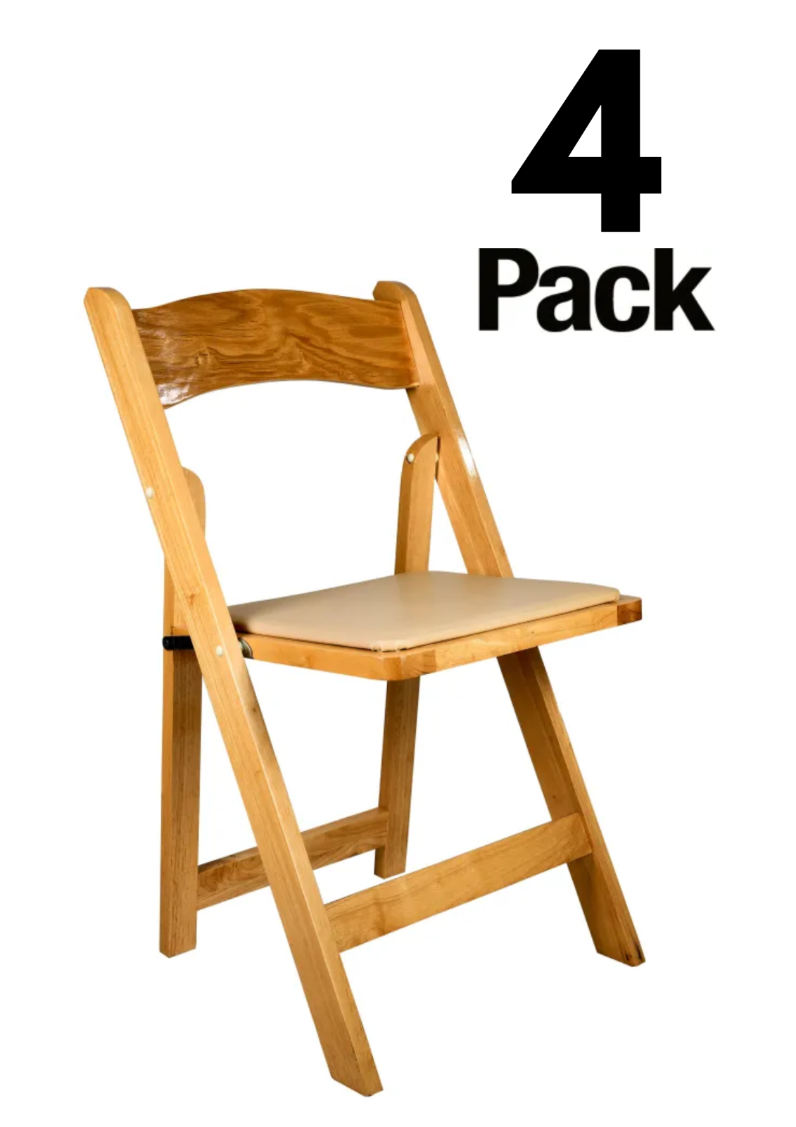 Wood Folding Chair with Cushion by Chivari, 4 Chair Bundle by Chivari - Picture 14 of 18
