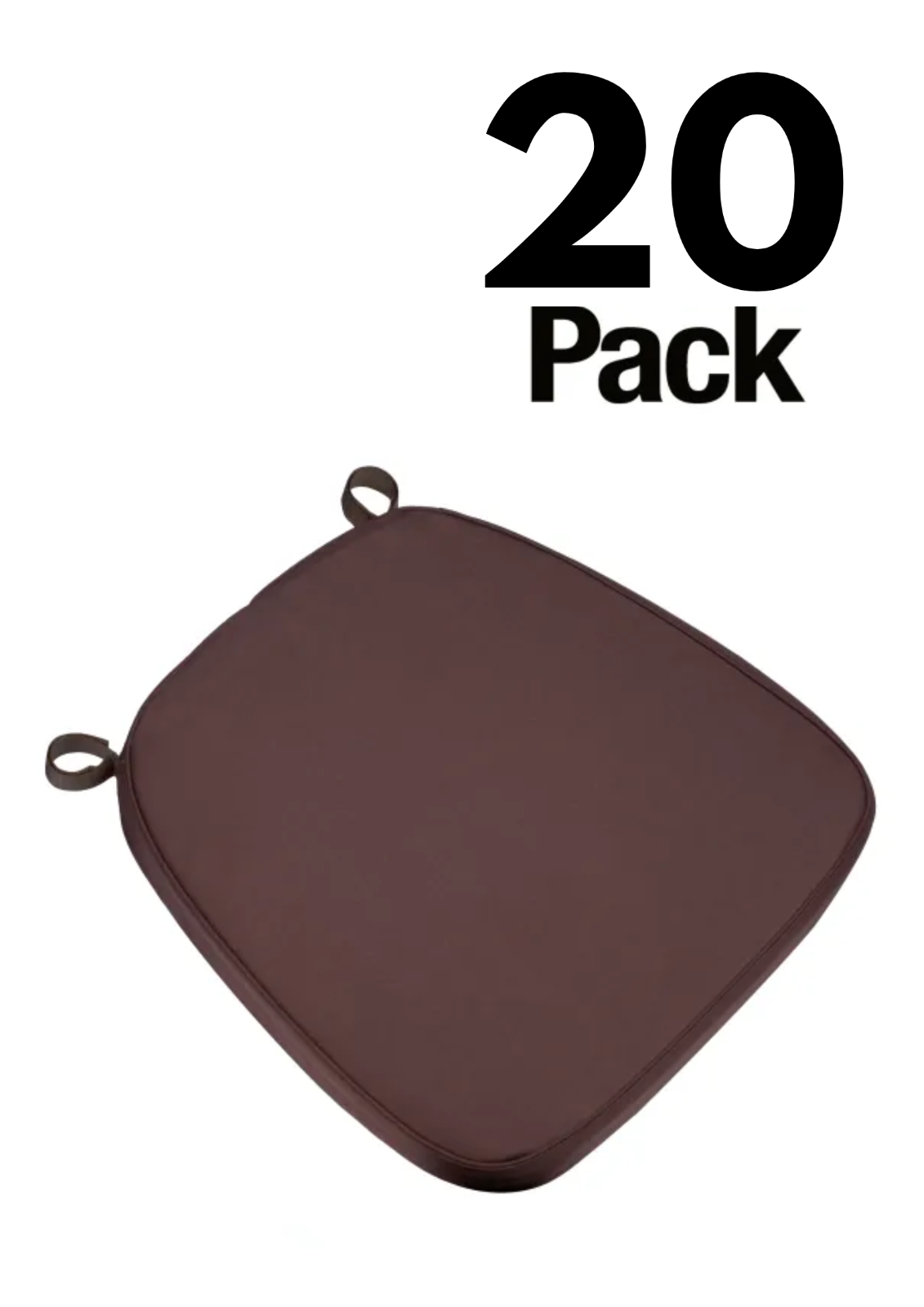 20 Pack 2" Thick Chiavari Chair Pad, Seat Cushion with Hook and Loop Straps - Picture 20 of 62