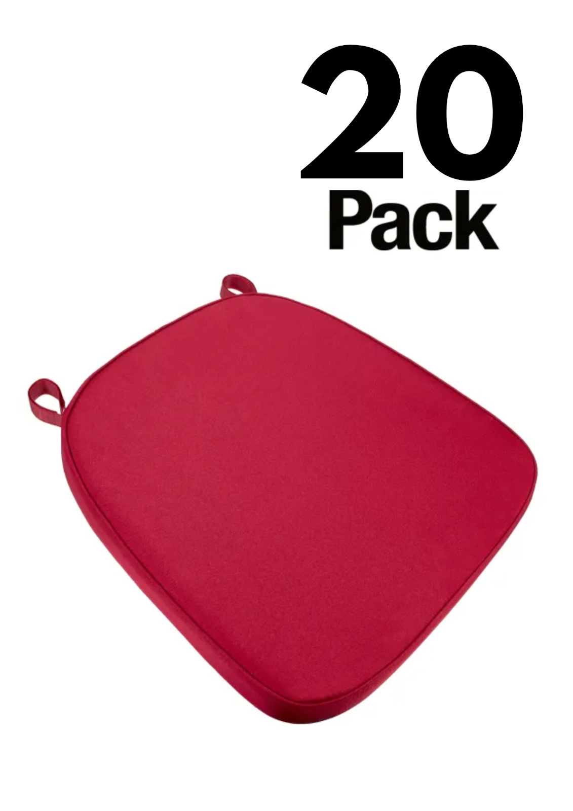 20 Pack 2" Thick Chiavari Chair Pad, Seat Cushion with Hook and Loop Straps - Picture 25 of 62
