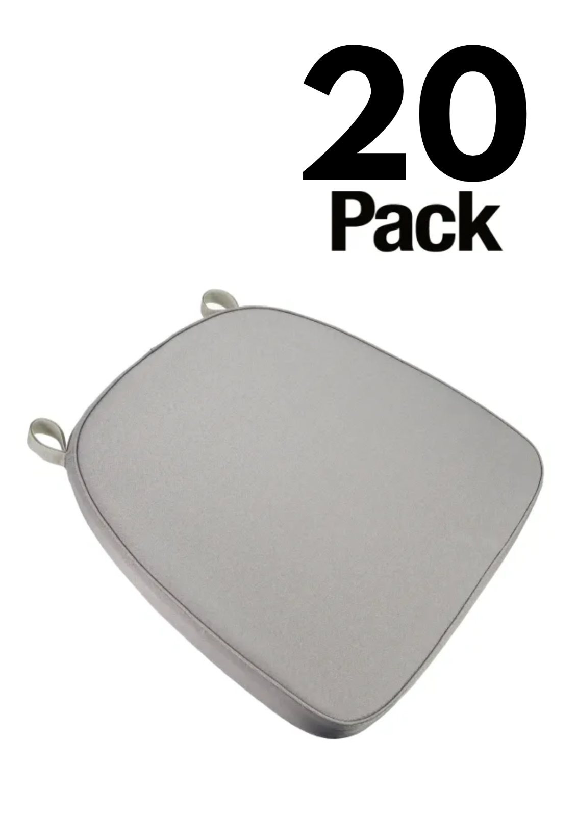 20 Pack 2" Thick Chiavari Chair Pad, Seat Cushion with Hook and Loop Straps - Picture 32 of 62