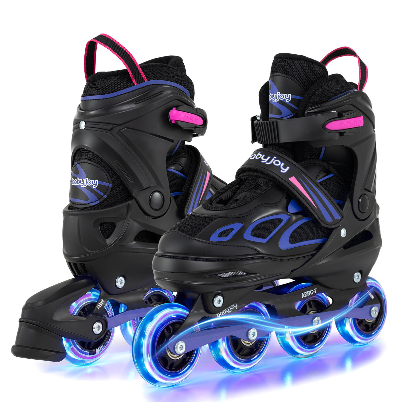 4 Sizes Adjustable Blade Roller W/light-up Wheels