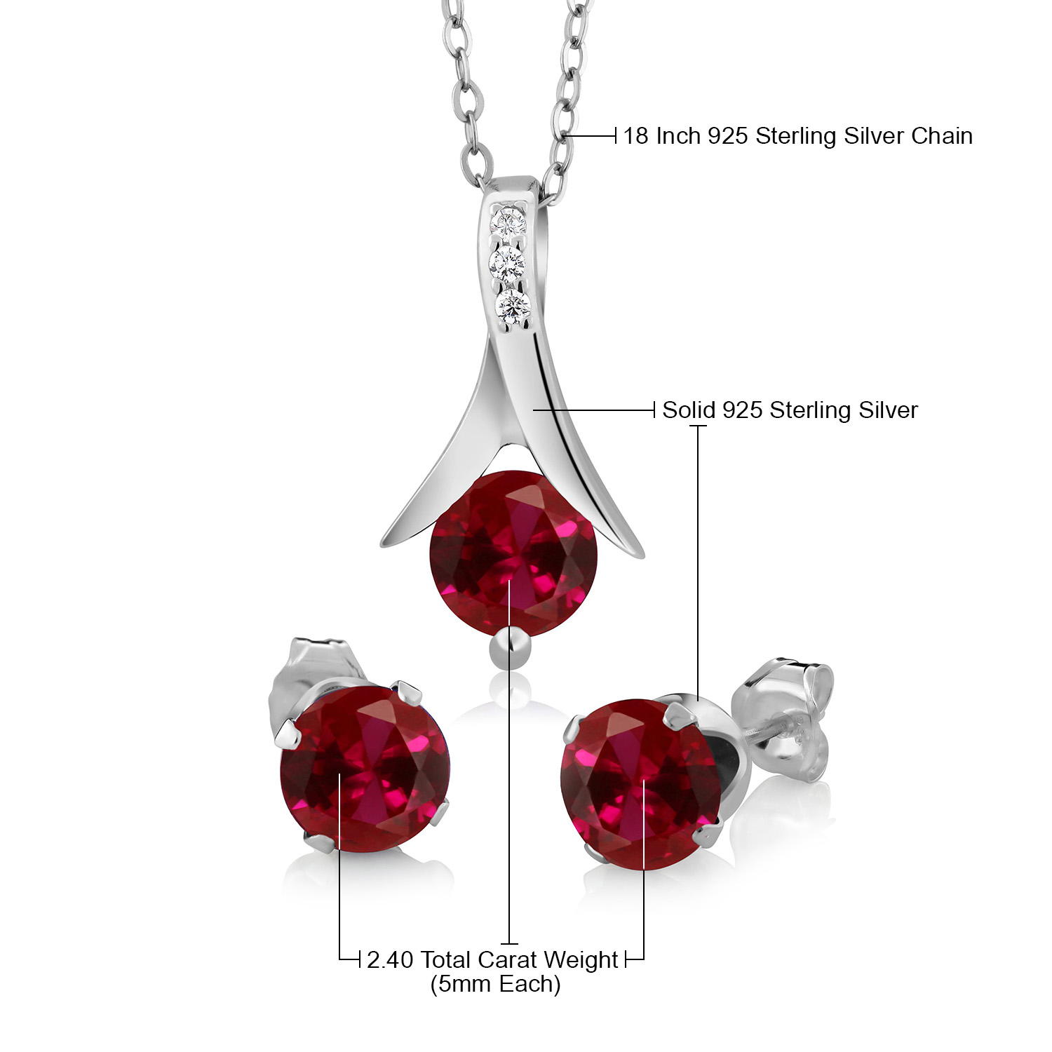ALARRI 0.87 Carat 14K Solid White Gold Bouquet Garnet Citrine Peridot Necklace with 22 Inch Chain Length