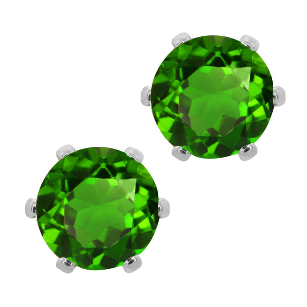 3.00 Ct Cubic Zirconia CZ Round Post With Friction Back Stud Earrings 6MM