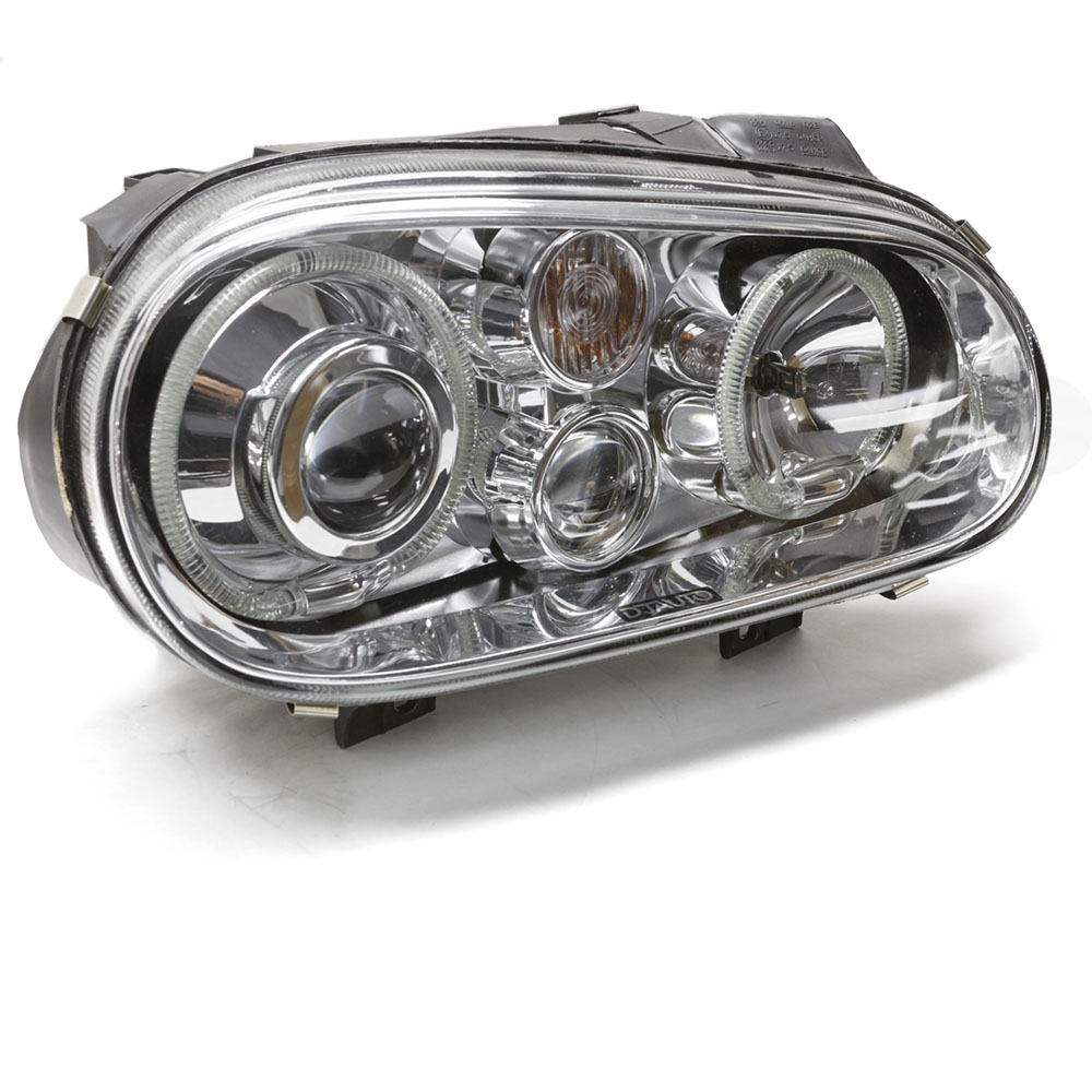 9905 VOLKSWAGEN GOLF MK4 ANGEL EYE PROJECTOR GLASS LENS HEADLIGHTS W