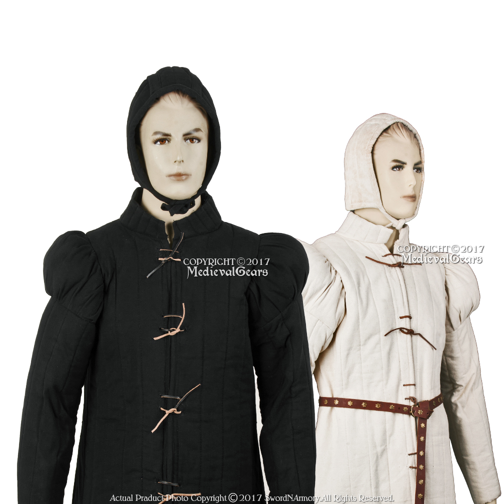 Gambeson Type7 Medieval Padded Overcoat SCA WMA LARP Arming Jacket - Picture 11 of 19