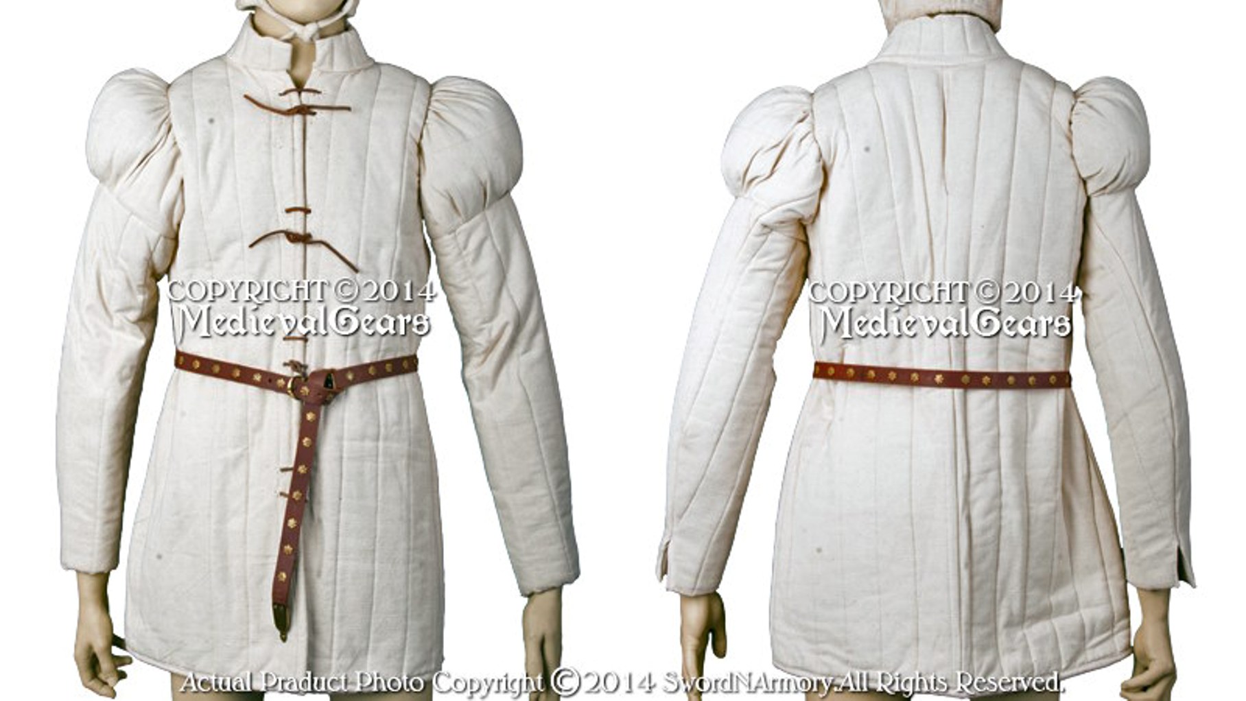 Gambeson Type7 Medieval Padded Overcoat SCA WMA LARP Arming Jacket - Picture 15 of 19
