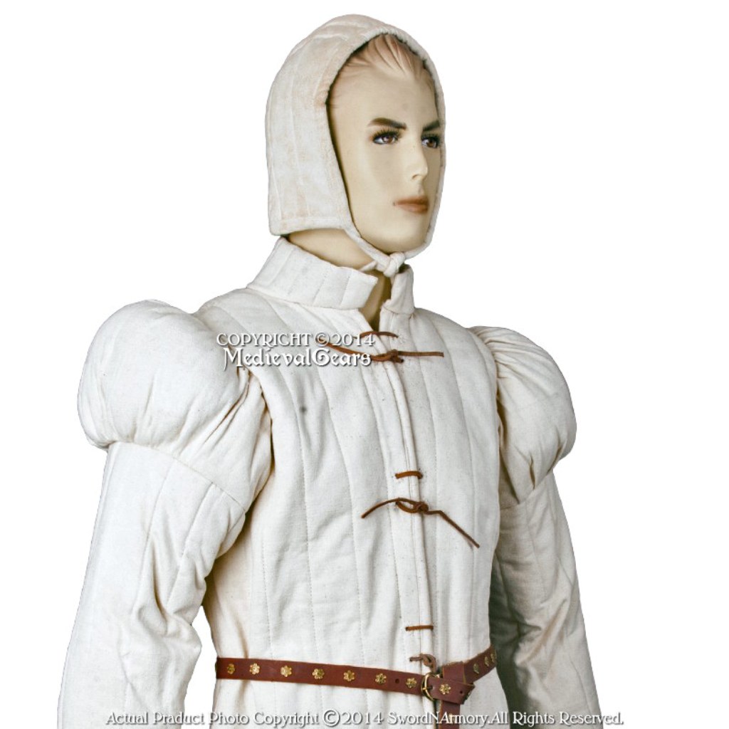 Gambeson Type7 Medieval Padded Overcoat SCA WMA LARP Arming Jacket - Picture 13 of 19