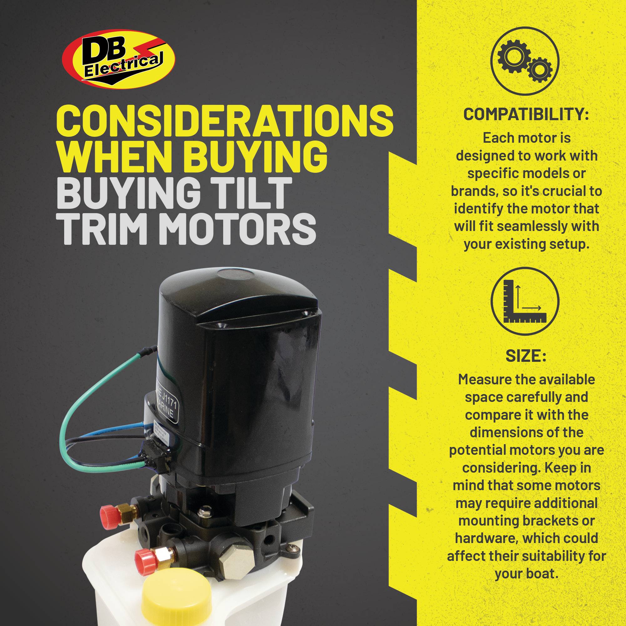 TILT TRIM MOTOR for MERCRUISER w/ Reservoir and Pump PT500N PT500N