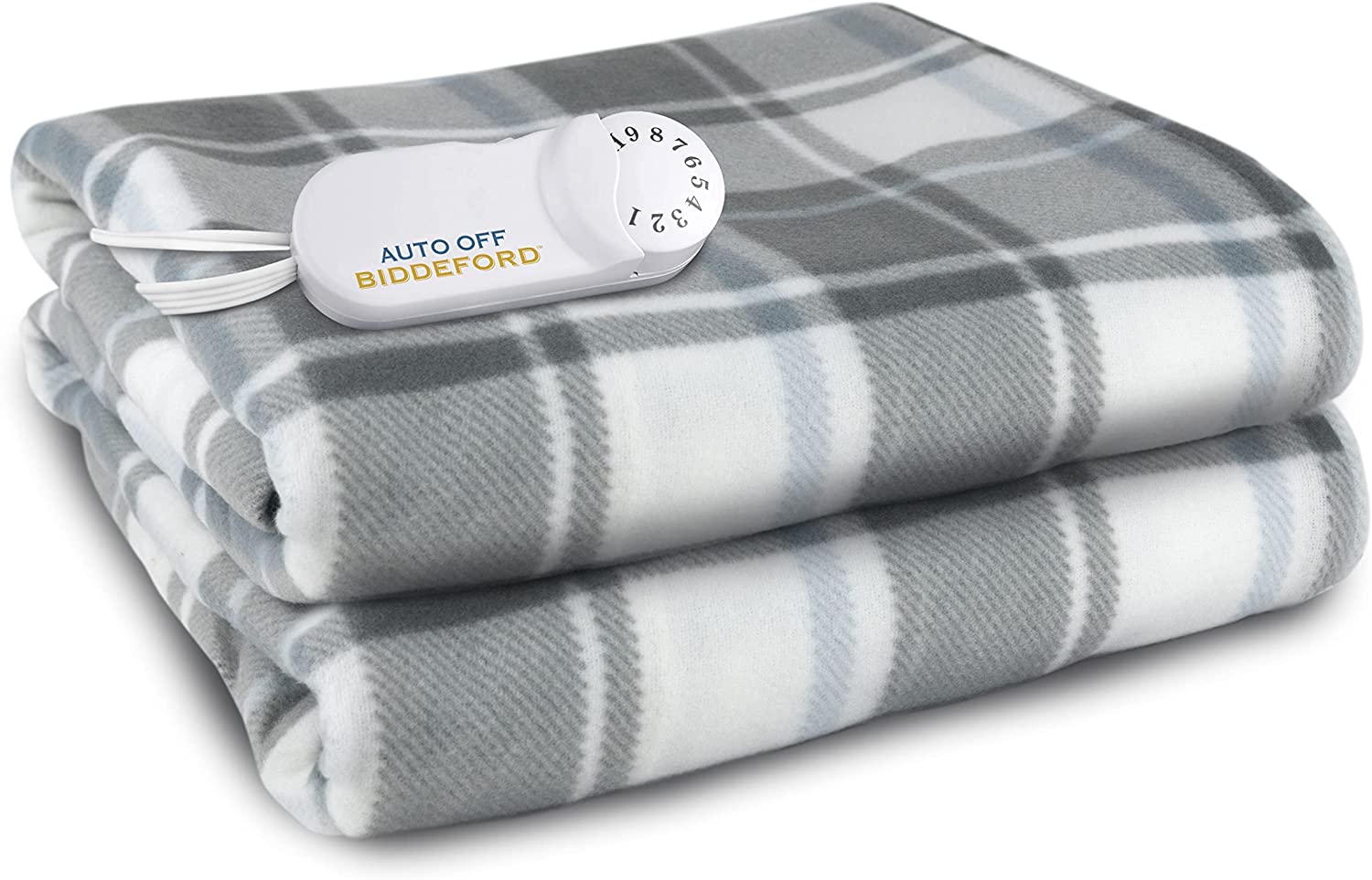 Biddeford Comfort Knit Fleece Electric Heated Warming Throw Blanket Analog
