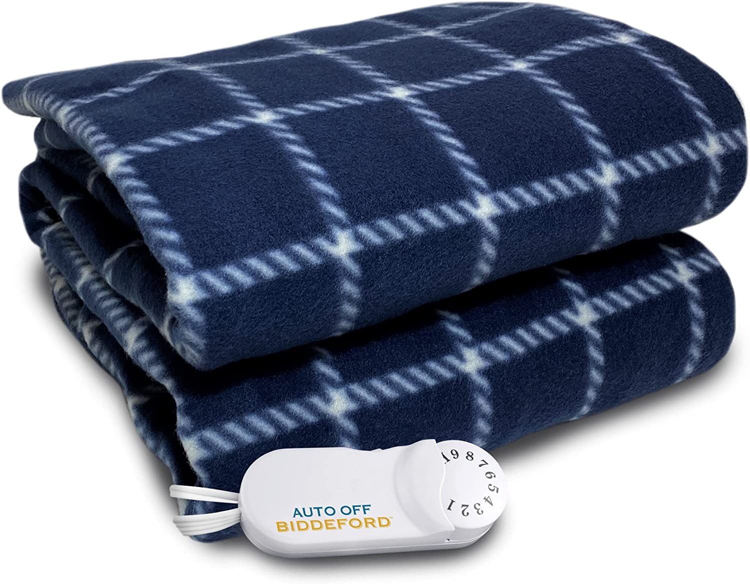 Biddeford Comfort Knit Fleece Electric Heated Warming Throw Blanket