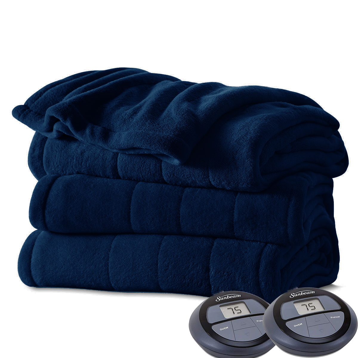 Sunbeam Channeled Microplush Electric Heated Warming Blanket K016 eBay