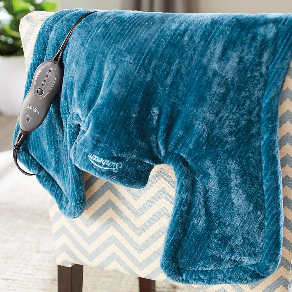 Sunbeam 887583 XL Renue Heating Pad Heat Therapy Wrap Blue eBay