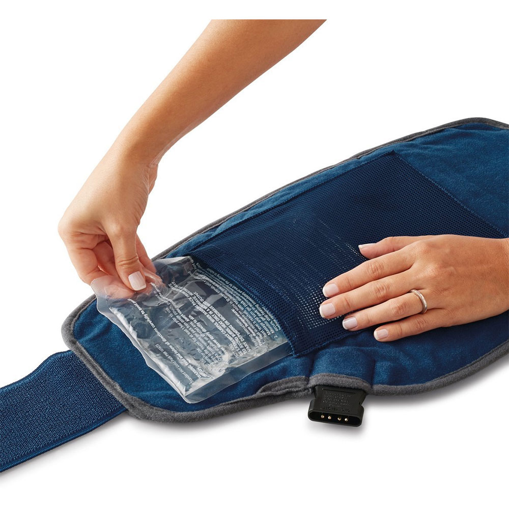 Sunbeam 910715 BodyShaped Heating Pad with Hot & Cold Pack Blue