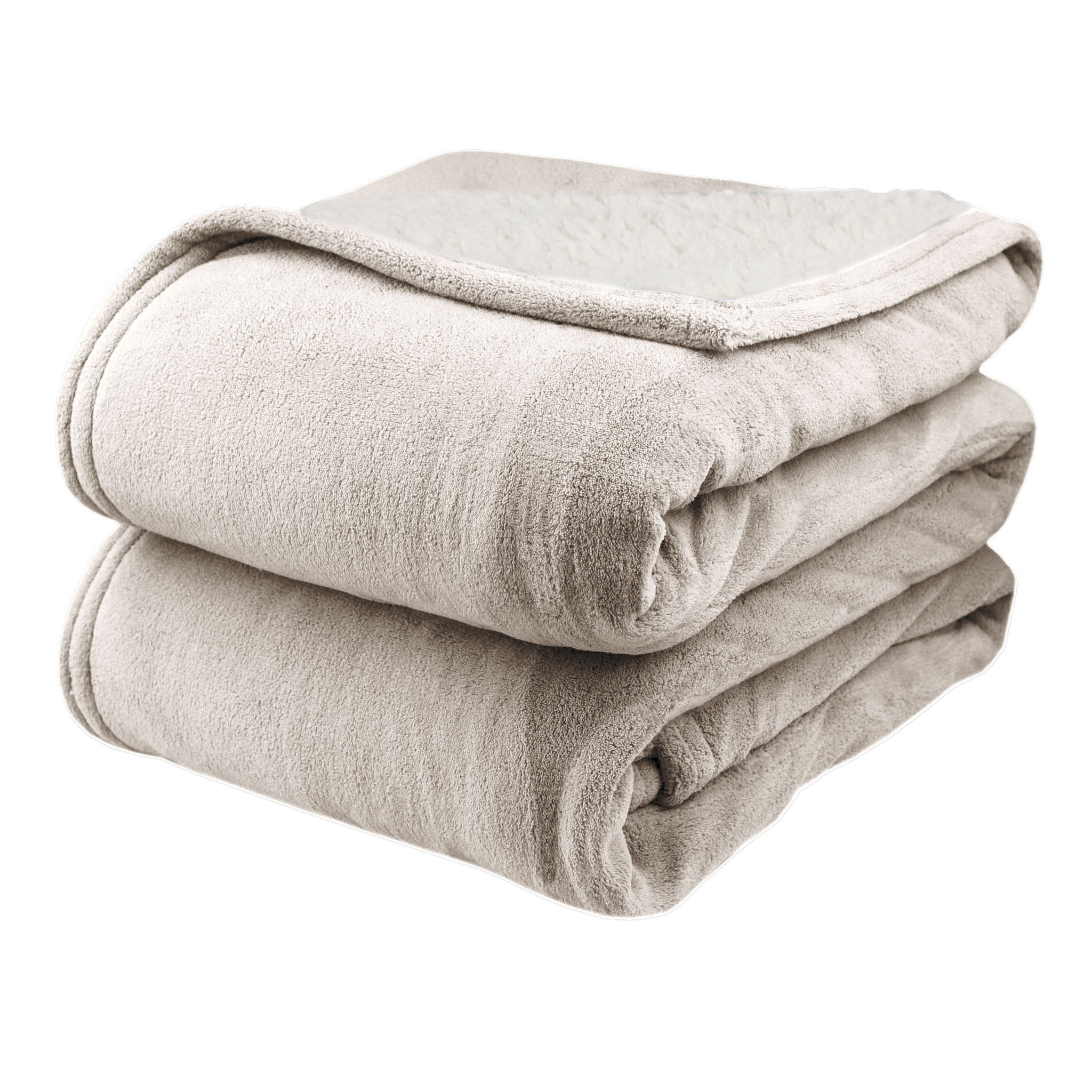 Pure Warmth Flannel Sherpa Electric Heated Warming 50x60 Throw Blanket