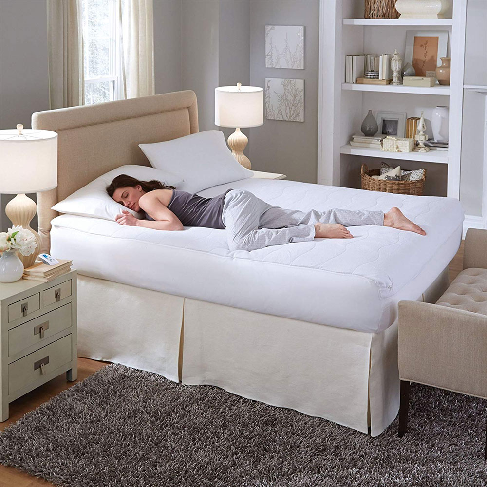 Serta 836391 Micro Plush 110 Volt Mattress Pad, White ...