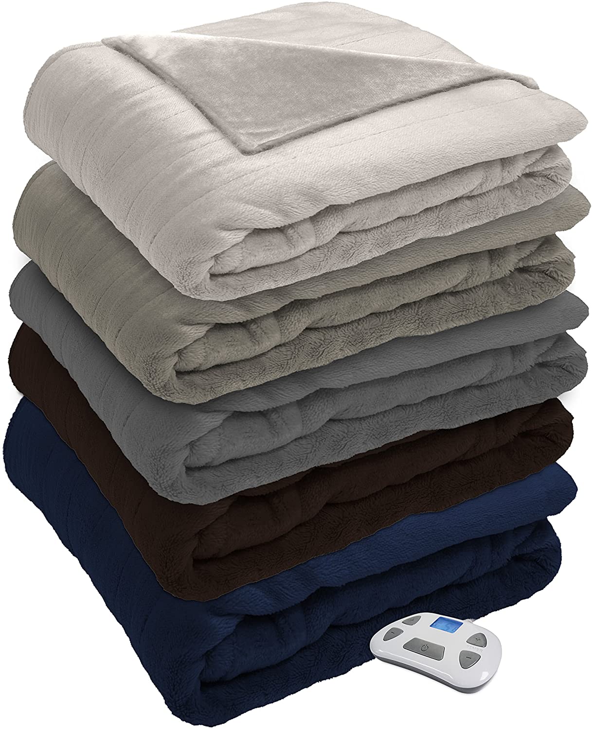 Serta Silky Plush Electric Heated Warming Blanket Twin Chocolate