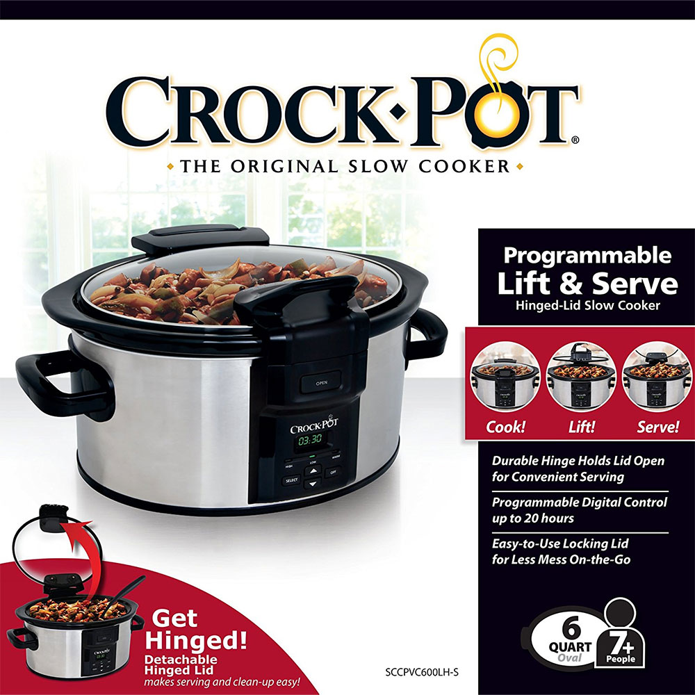 CrockPot SCCPVC600LHS 6 Qt Lift & Serve Slow Cooker Stainless Steel