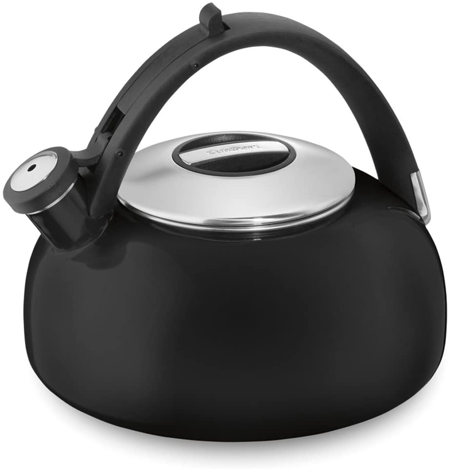 Cuisinart CTKEOS2BK Peak Porcelain Enamel on Steel Tea Kettle, Black
