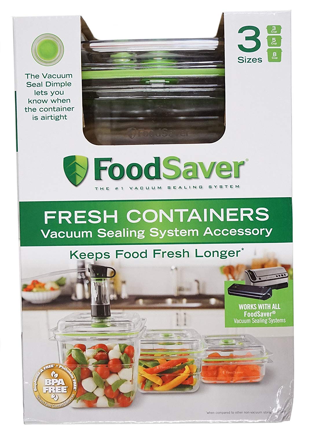FoodSaver FA3SC358000 3Pc. Fresh Containers Set Food Storage eBay