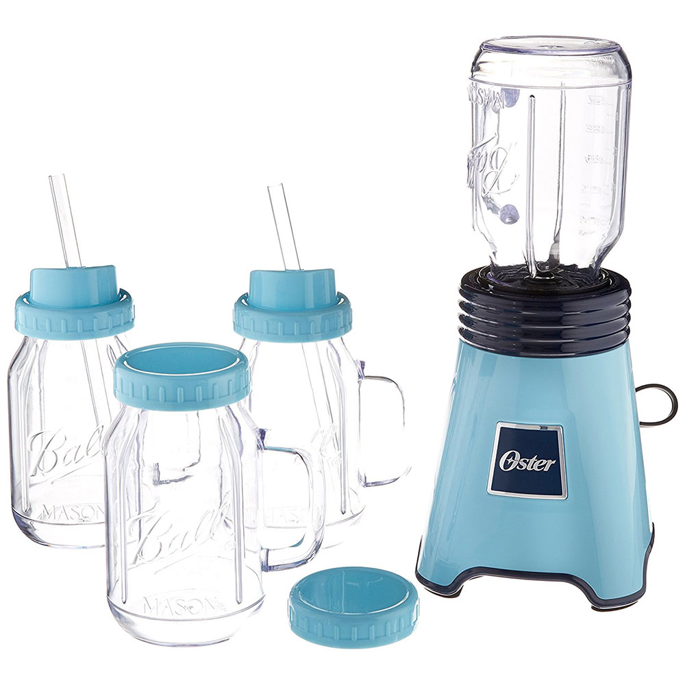 Oster BLSTPBBALL2BL Personal Blender Blue with Blending Mason Jars eBay