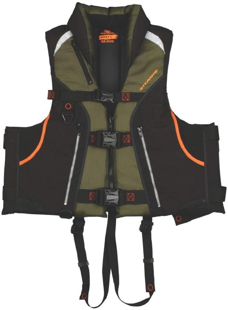 Stearns 2000013784 Trophy Series Fishing Life Vest, XL, reflective Trim