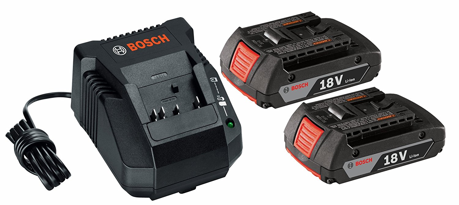 BOSCH BAT612RT 2 Pack 18 Volt LiIon 18V Batteries & BC660RT Battery
