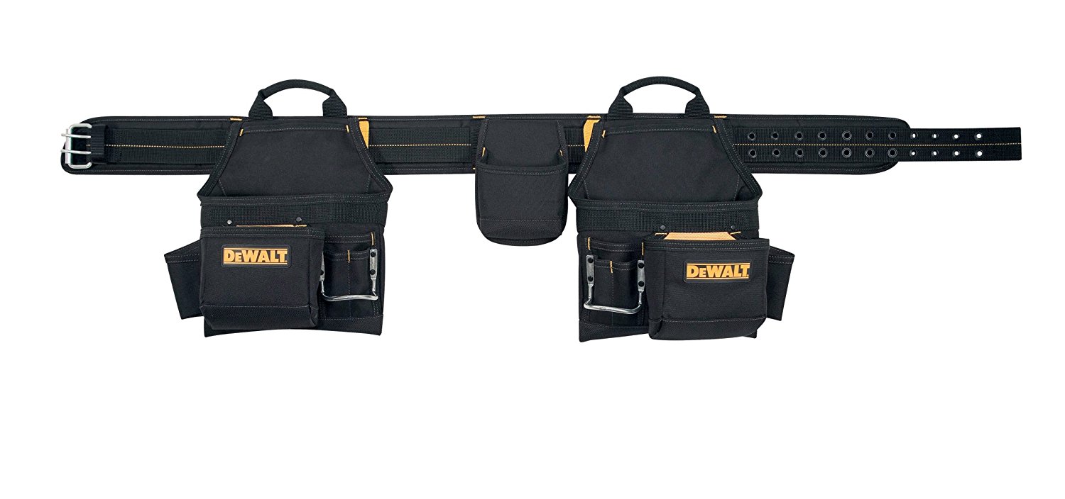 DEWALT Work Gear 16 Pocket Deluxe Carpenter's Combo Apron Tool Belt NEW