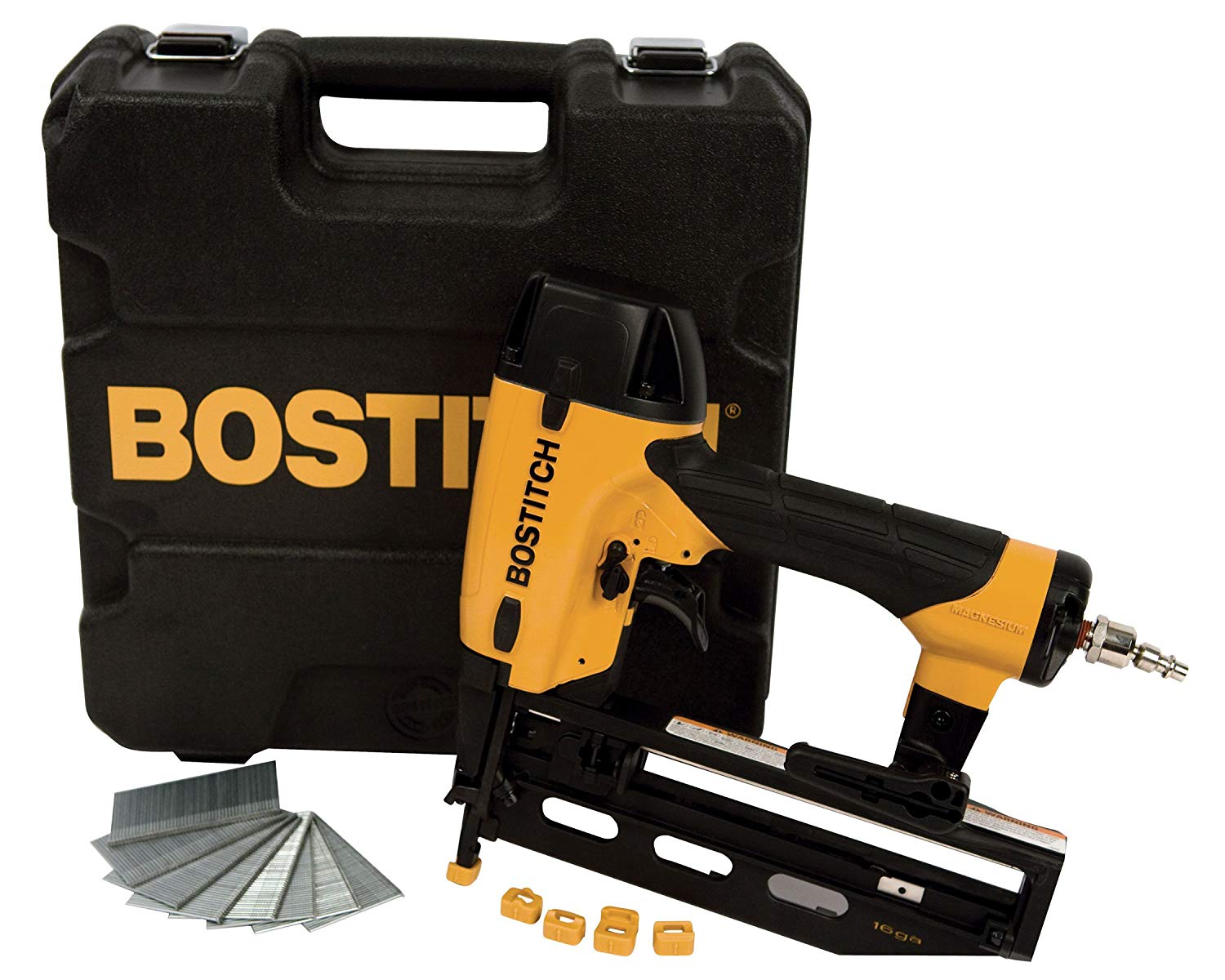 BOSTITCH FN1664K 11/4" to 21/2" 16GA Finish Air Nailer Nail Gun Kit 691042955344 eBay