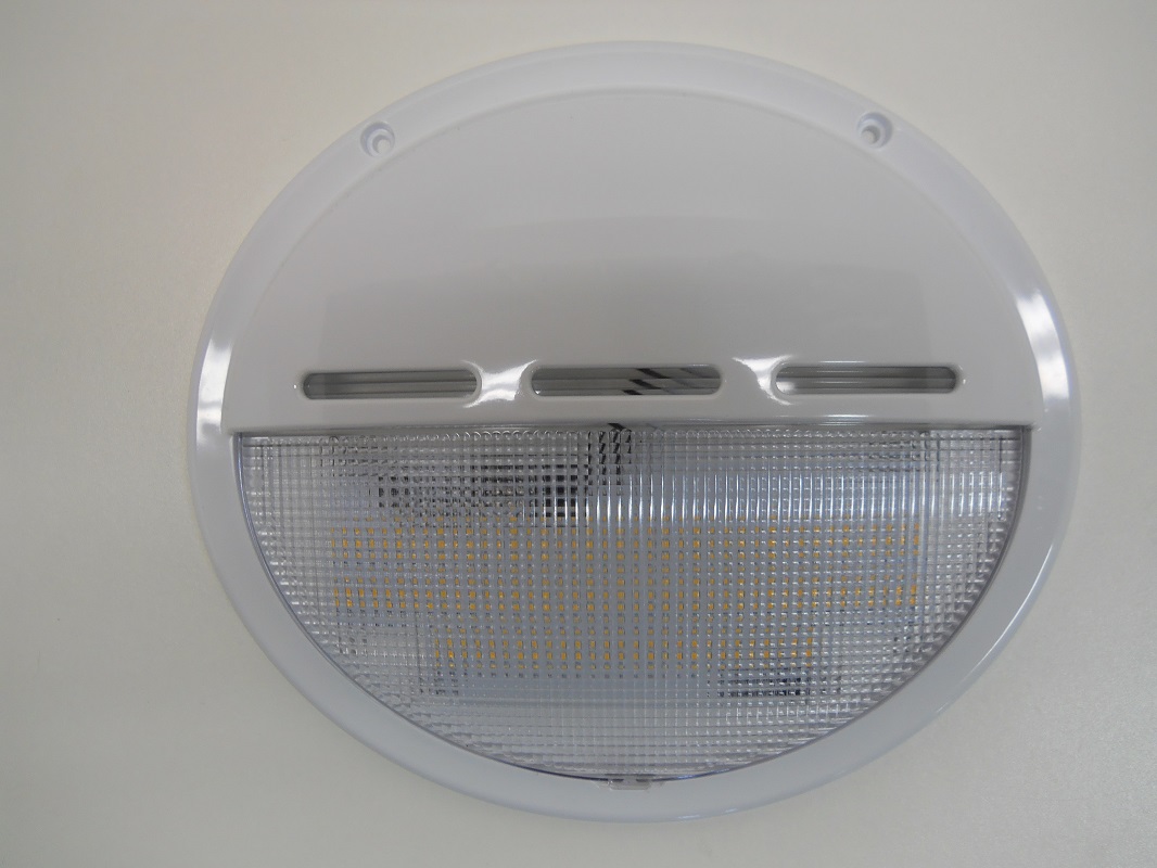 White LED 9" Oval RV Trailer Camper Porch Scare Security Light / White